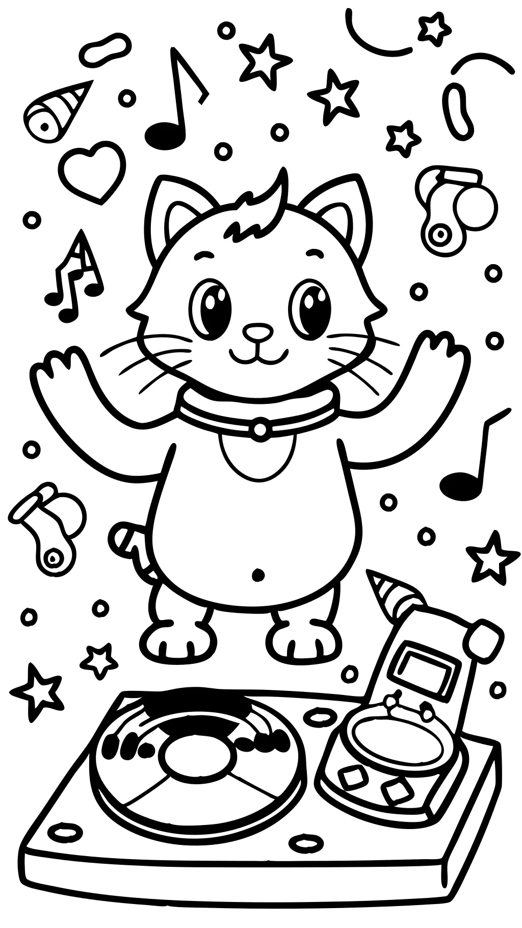 dj catnip coloring pages